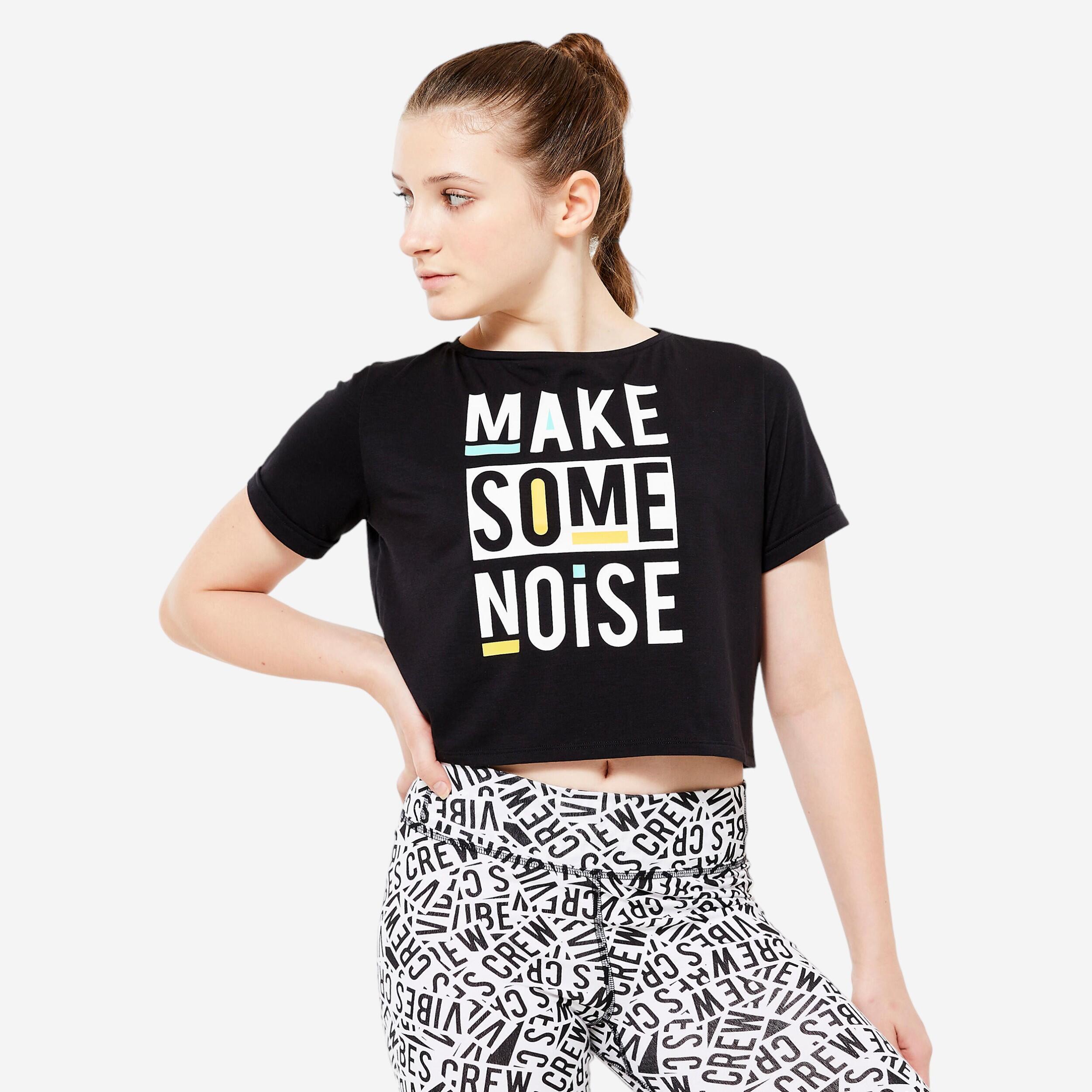 Koszulka do tańca modern jazz dla dzieci Domyos crop top