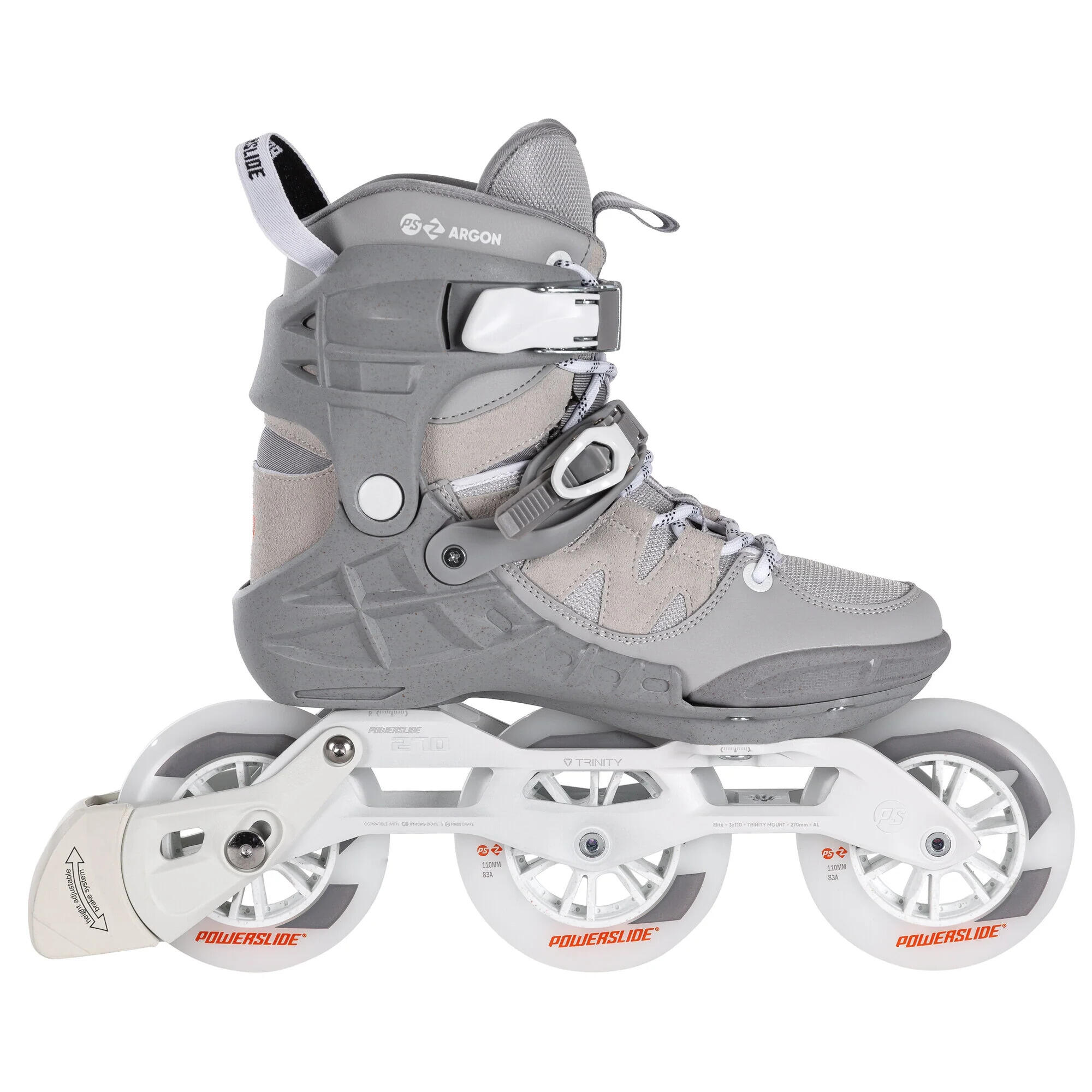 Jazda na rolkach freeskate Powerslide Phuzion Argon Cement 110