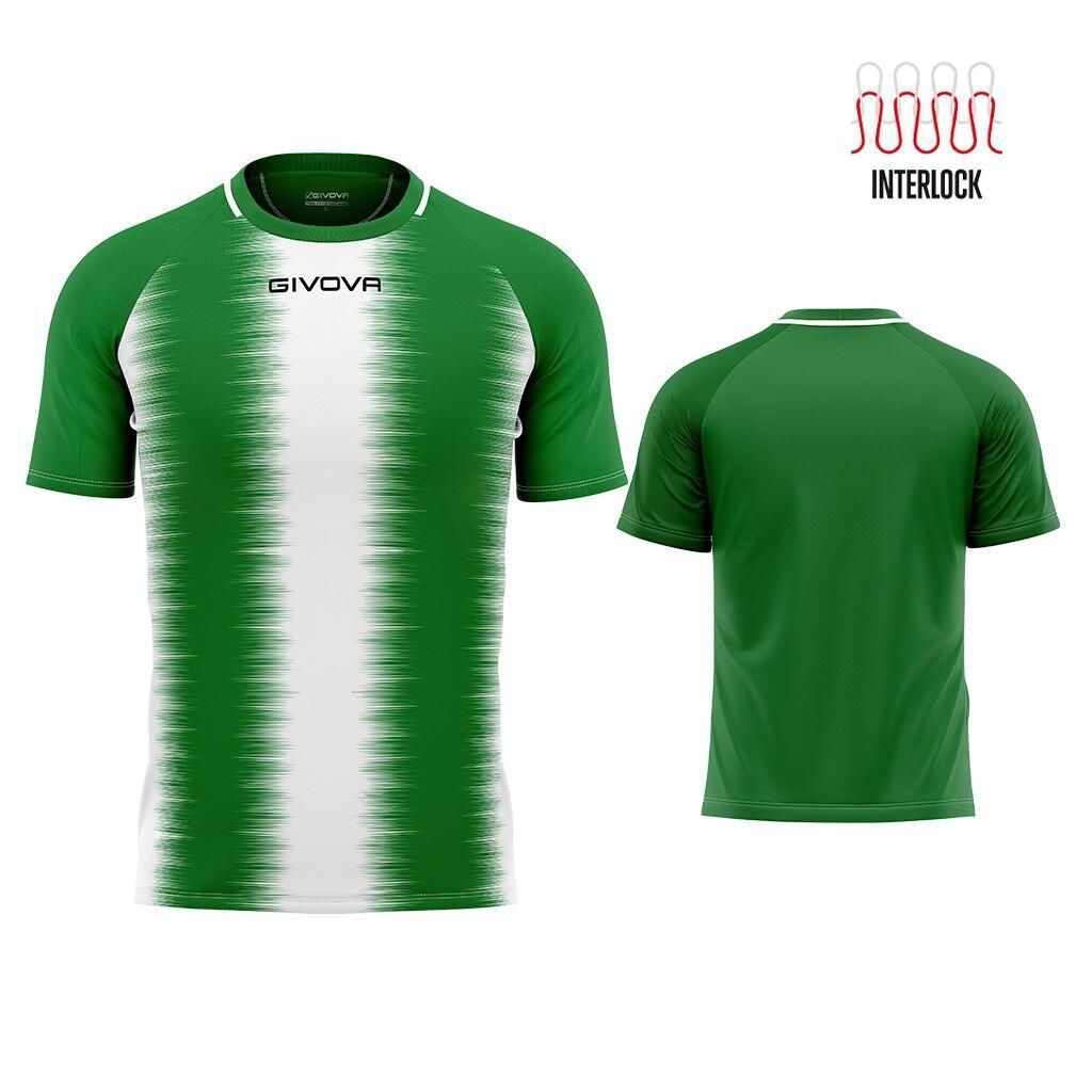 Koszulka sportowa Givova Stripe zielono-biało-zielona