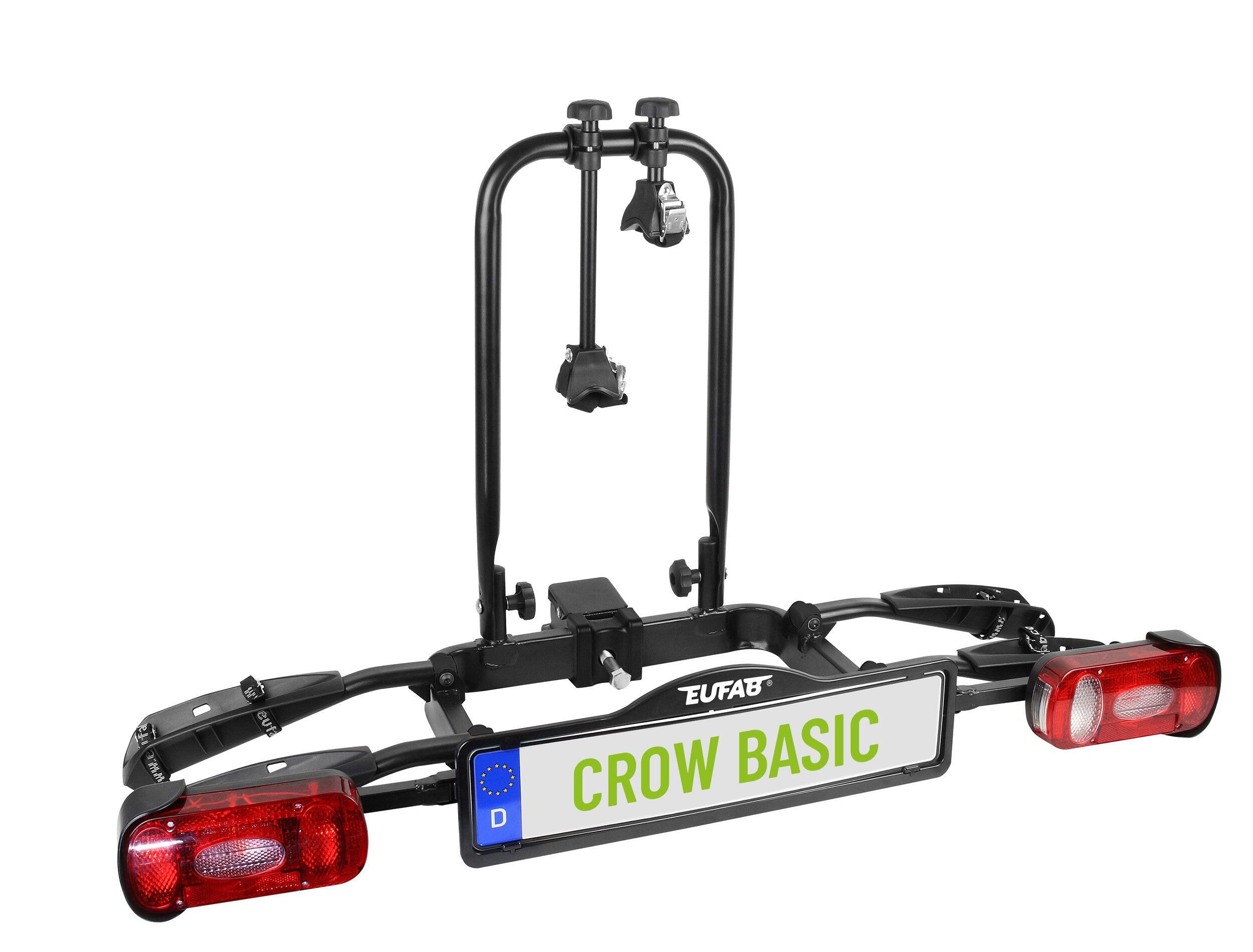 Bagażnik rowerowy na składany zaczep na 2 rowery Eufab Crow Basic