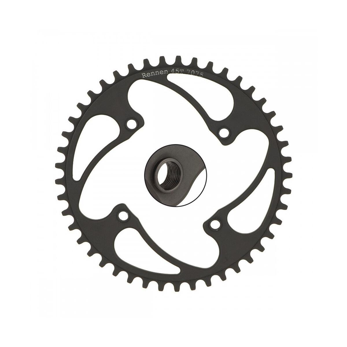 Aluminiowa korona 4 gwintowane śruby Rennen Threaded 104 mm 3/32