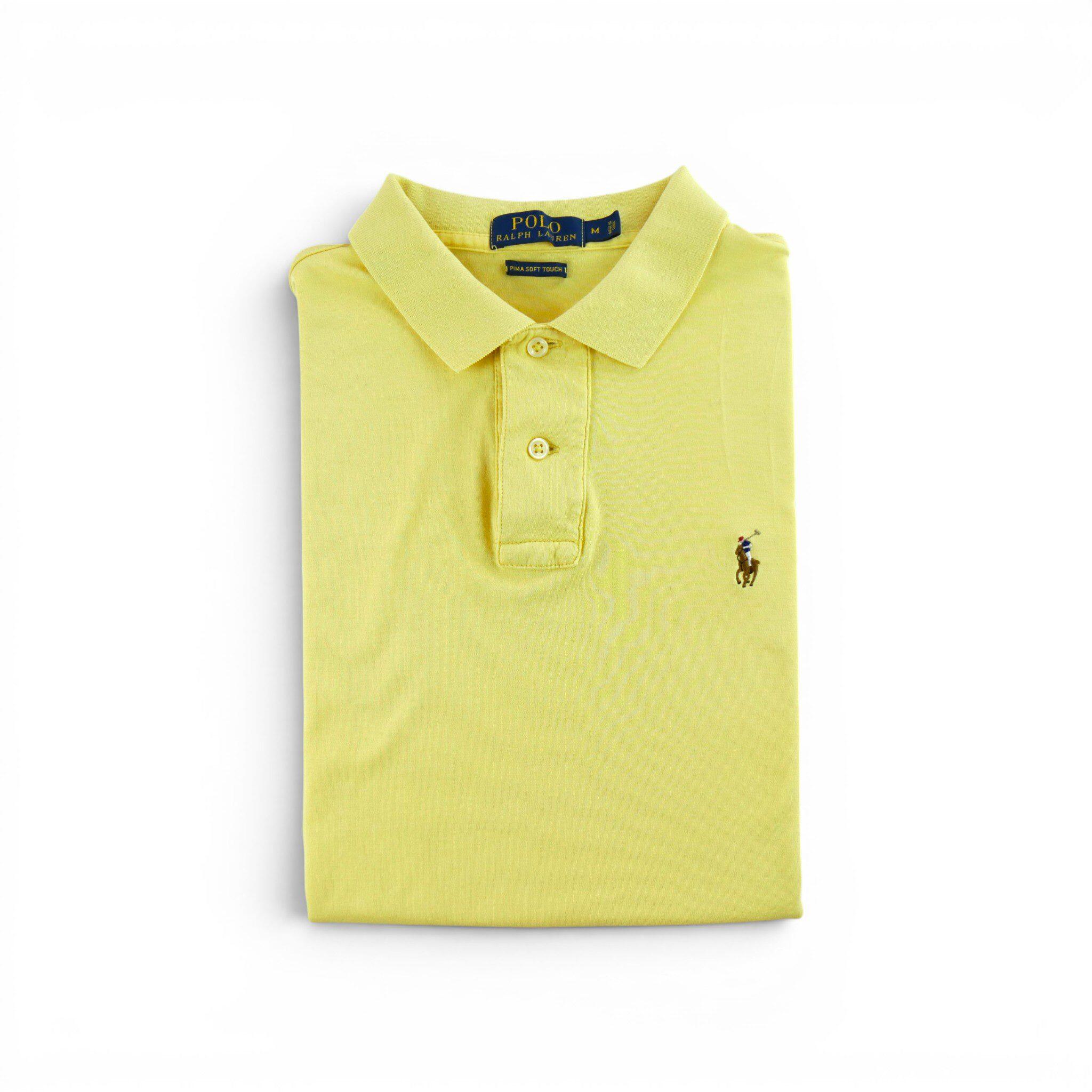 Second life - Polo Ralph Lauren męskie z krótkim rękawem żółte - Stan dobry