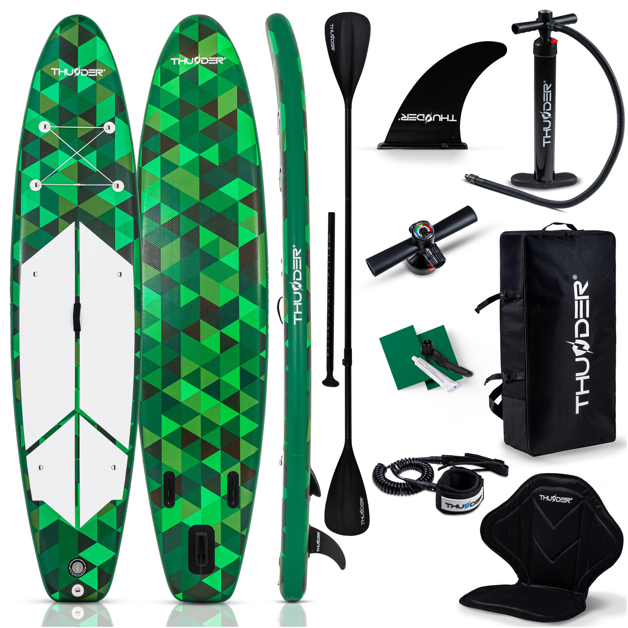 Deska SUP pompowana akcesoria THUNDER CAMO 350cm