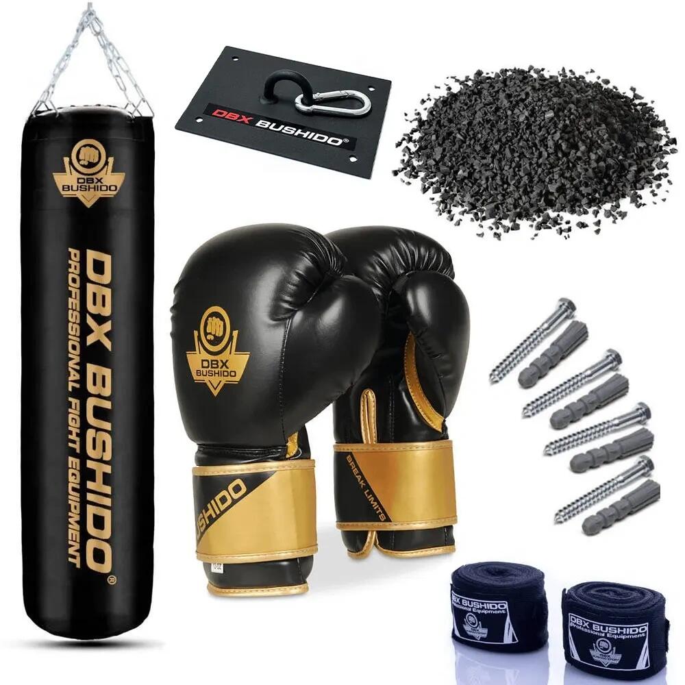 Worek bokserski 130cm 60kg + Rękawice bokserskie DBX BUSHIDO