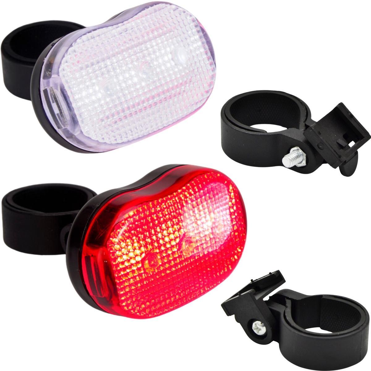 Zestaw lamp Xqmax rowerowych LED przód tył 3LED