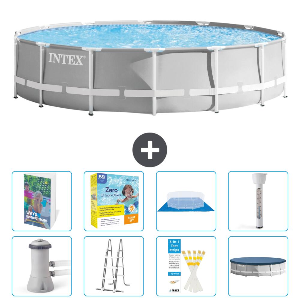 INTEX Basen Prism Frame Okrągły - 427x107 cm - 9-częściowy S532