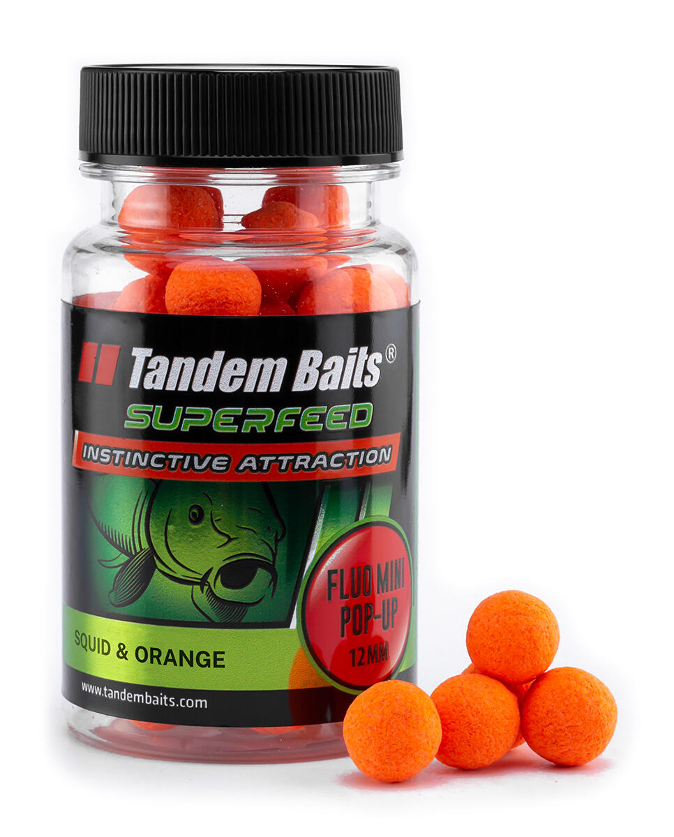 Mini kulki pływające SuperFeed Fluo Pop-Up 12mm/30g Squid & Orange