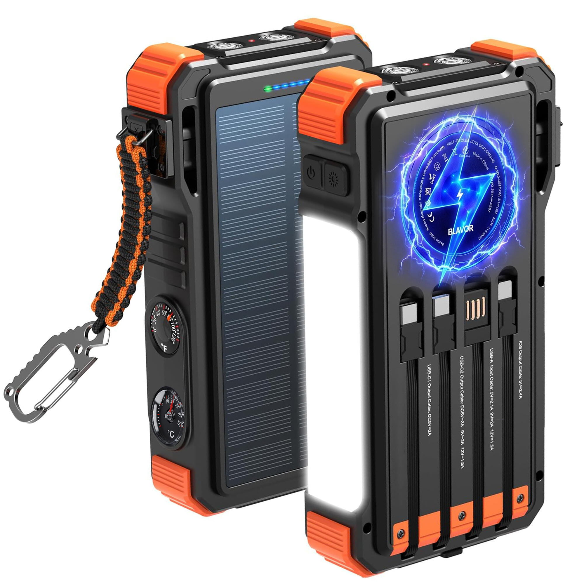 POWERBANK ŁADOWARKA SOLAR 20000mAh INDUKCJA LATARKA Lampa 45W + Kabelki