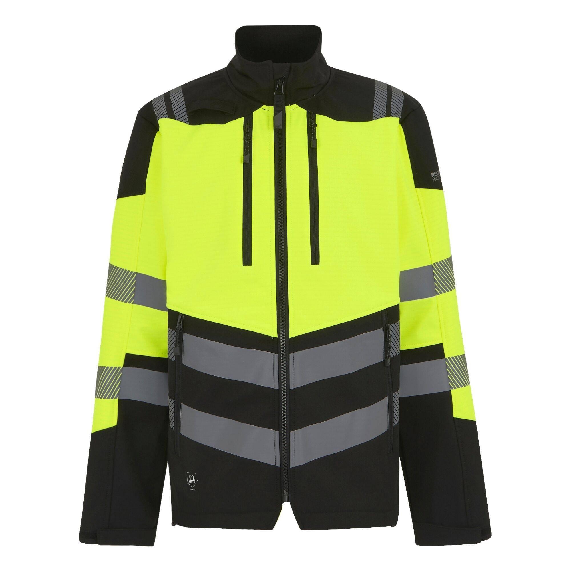 Kurtka Softshellowa Męska HiVis Trzywarstwowa