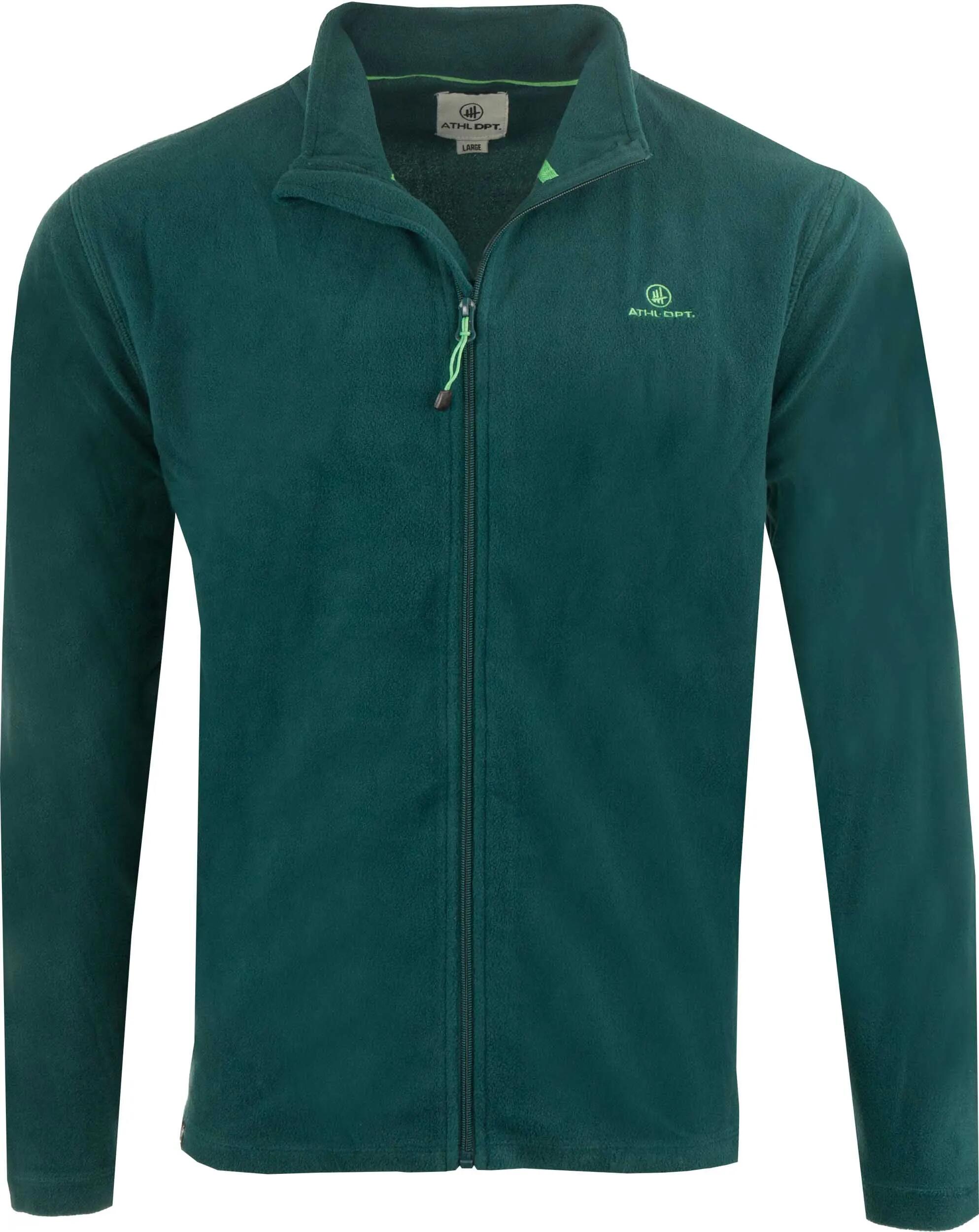 Bluza męska Athl. Dpt Jurassic, mikropolar, zamek, zielona