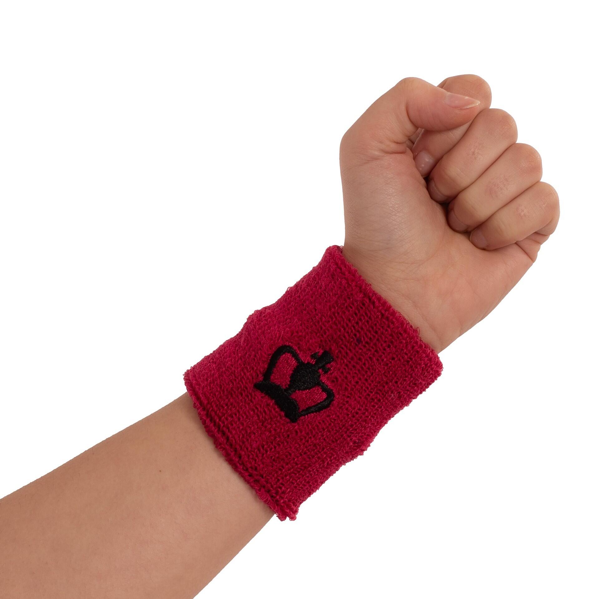 Czarne krótkie opaski na rękę Crown 2-pak Rosa Fluor ÚNICA