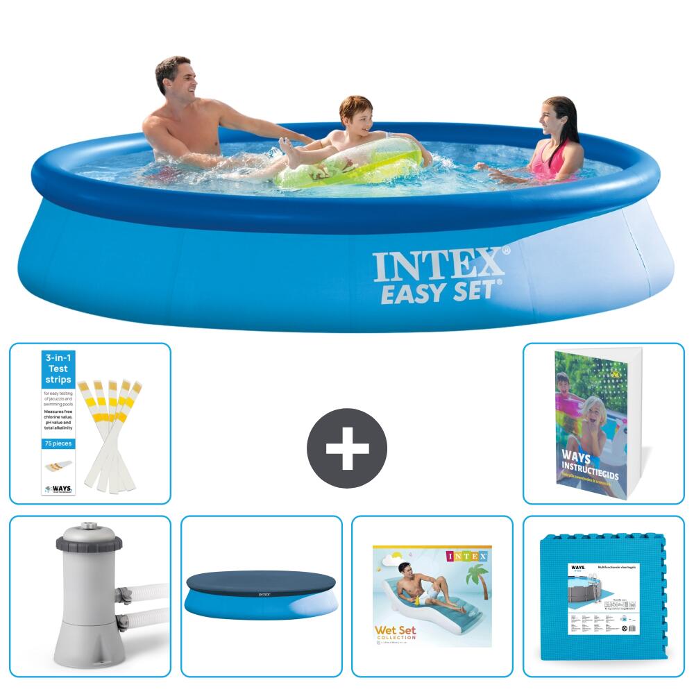 INTEX Basen Easy Set Okrągły - 366x76 cm - 7-częściowy S303