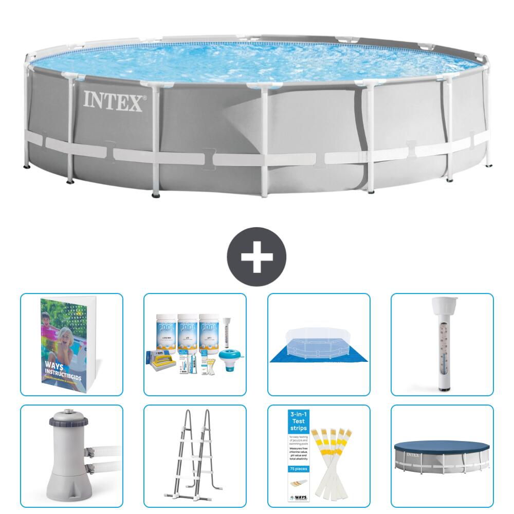 INTEX Basen Prism Frame Okrągły - 427x107 cm - 9-częściowy S574