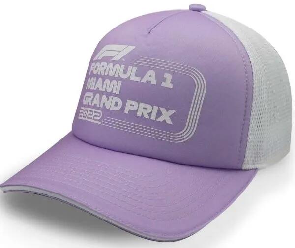 Pastelowa fioletowa czapka F1 Miami Grand Prix