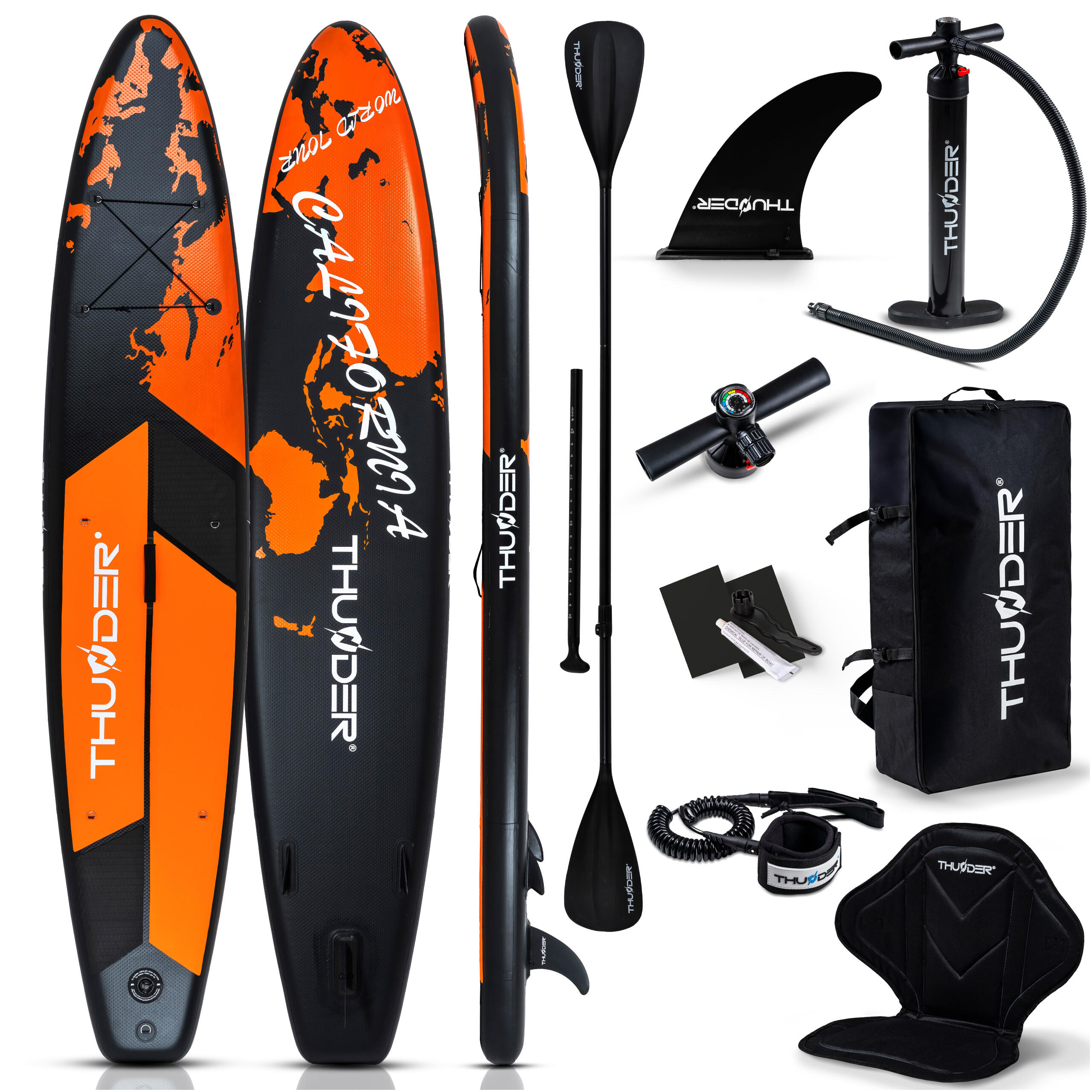 Deska SUP pompowana akcesoria THUNDER EARTH 365cm