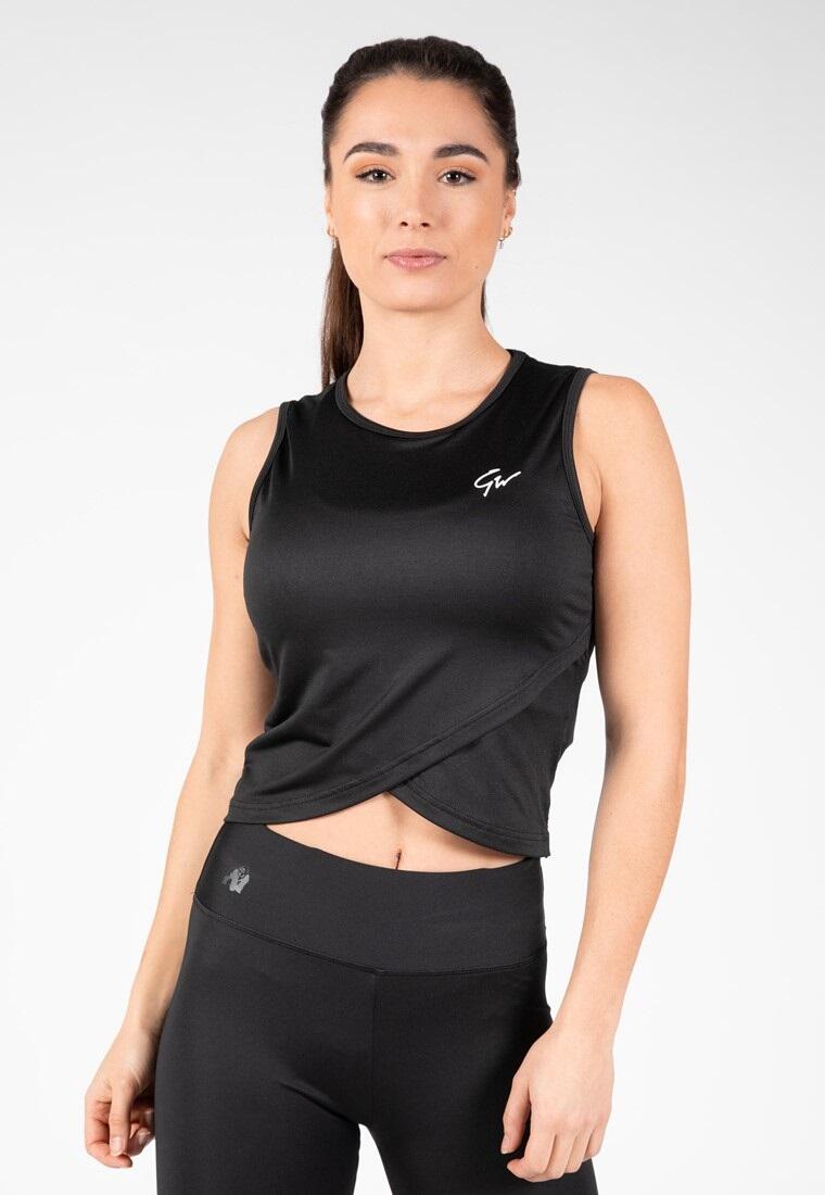 Estelle Skręcone Crop Top - Czarny