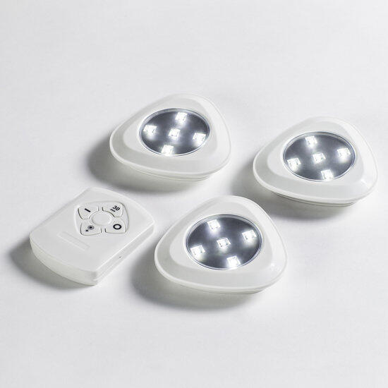 Tri Bright - 3 Pcs Led Spotlights + Remote
