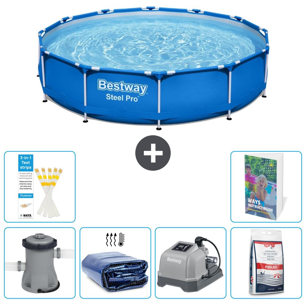 BESTWAY Basen Steel Pro Okrągły - 305x76 cm - 7-częściowy S329
