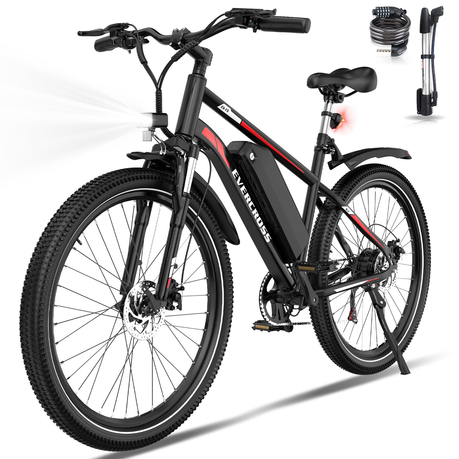 Rower elektryczny EK15 27,5 MTB 250W 36V 25 km/h amortyzacja + hamulce