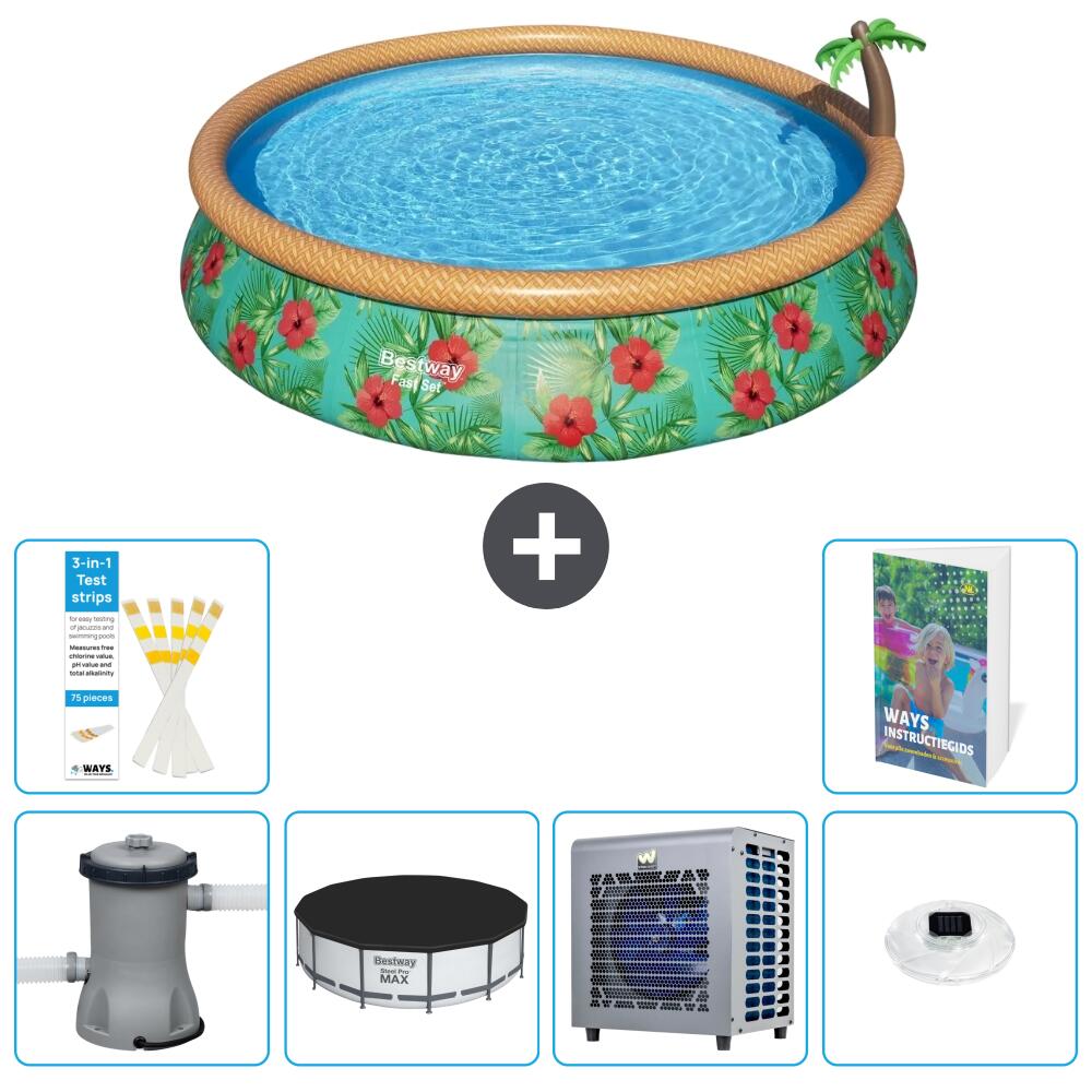 BESTWAY Basen Fast Set Okrągły - 457x84 cm - 7-częściowy S175