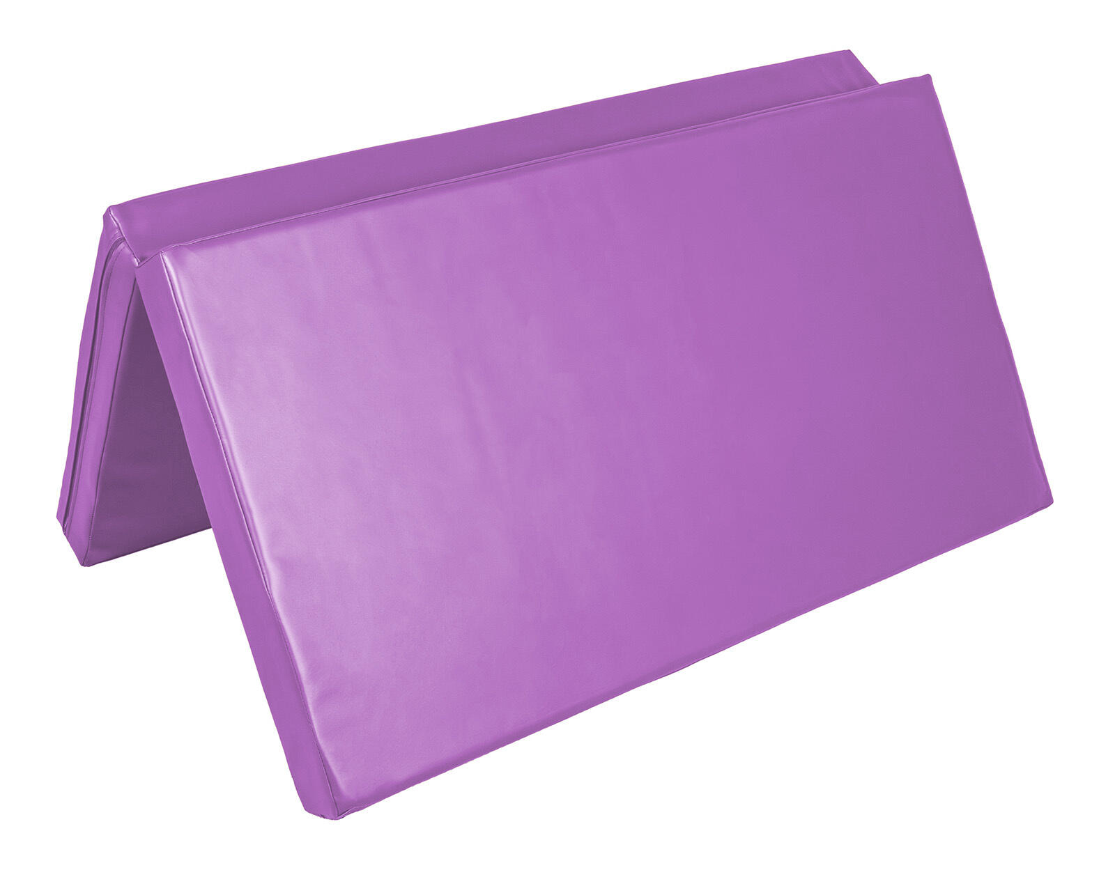 Materac dwuczęściowy z rzepami UNDERFIT 130 x 120 x 10 cm miękki fioletowy