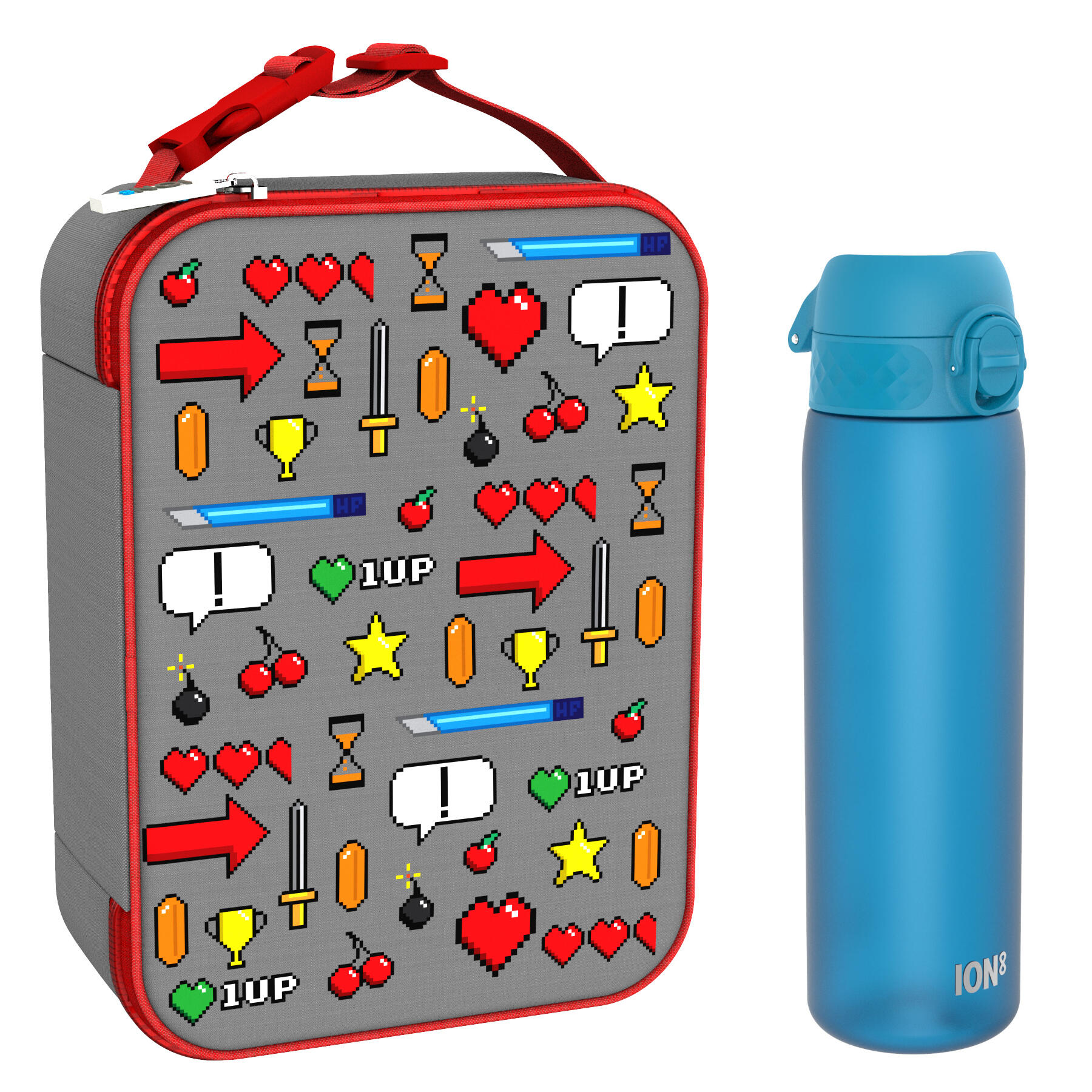 Фото - Інший туристичний посуд Zestaw lunchowy dziecięcy ION8 Game. Lunchbag i bidon 500ml z RECYCLON