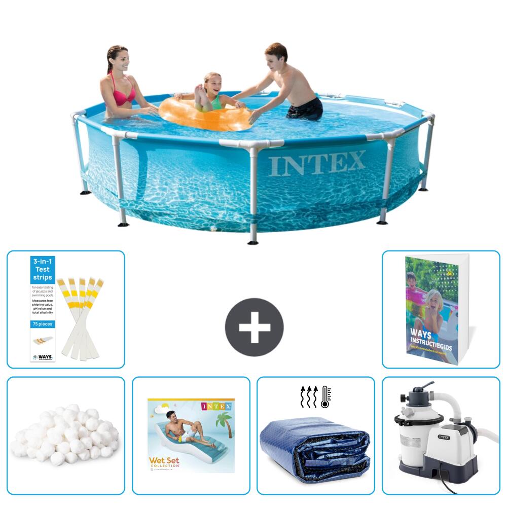 INTEX Basen ze stelażem Okrągły - 305x76 cm - 7-częściowy S5