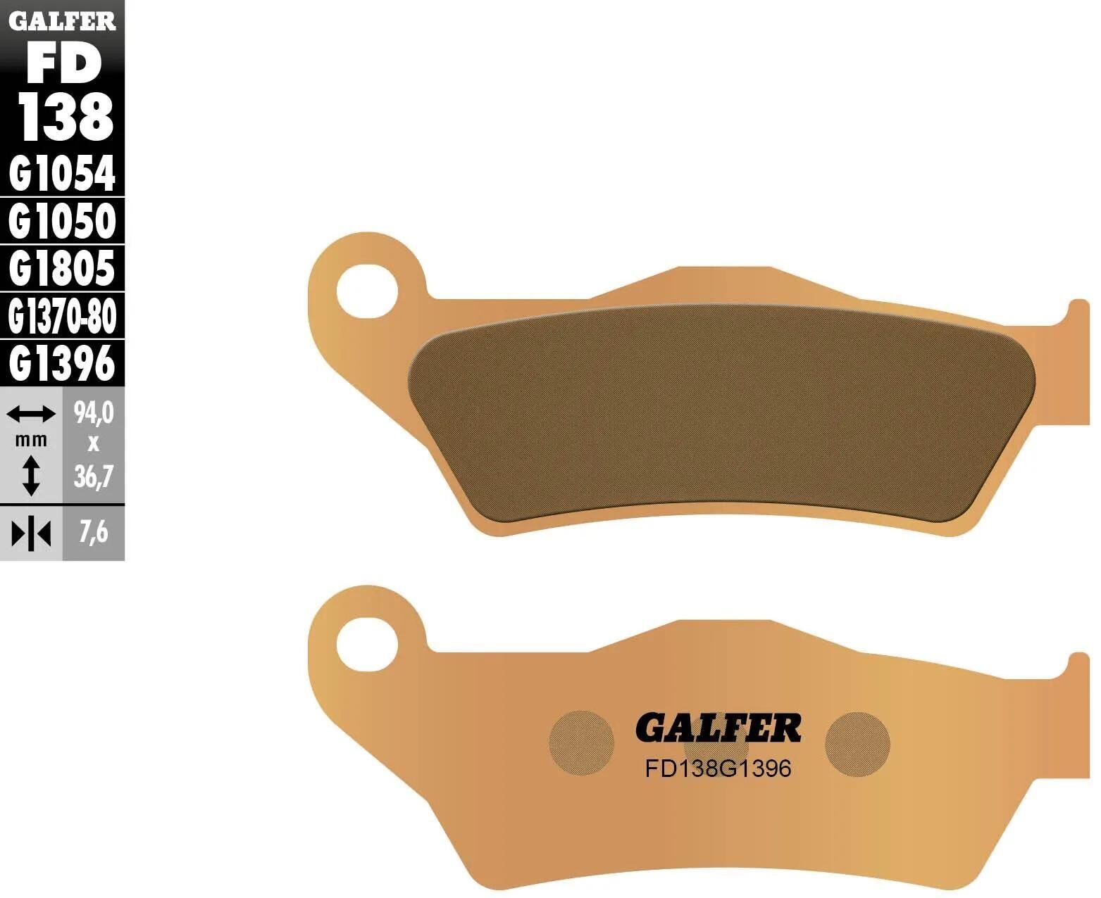 GALFER klocki hamulcowe sinter FD138 (G1380)