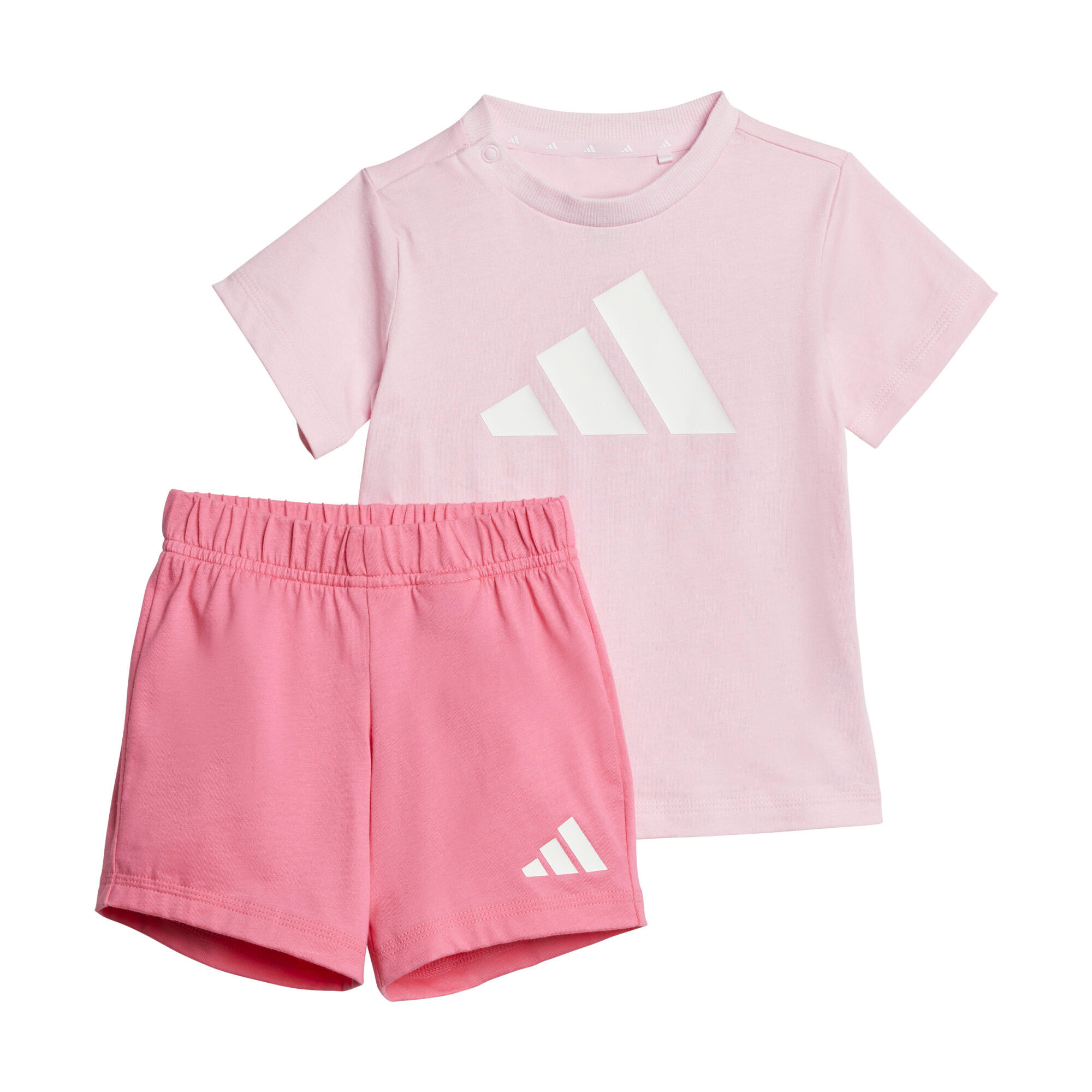 Zestaw Adidas I BL T-Set 2-częściowy różowo-biały