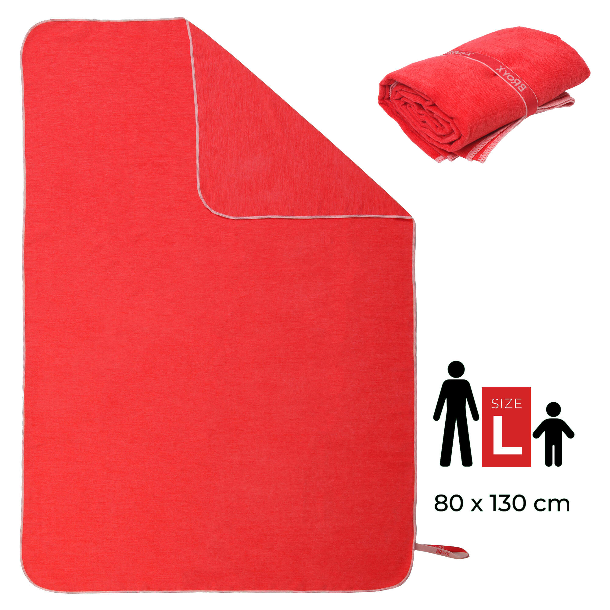 RĘCZNIK BASENOWY SUPERSOFT 80 x 130cm CZERWONY