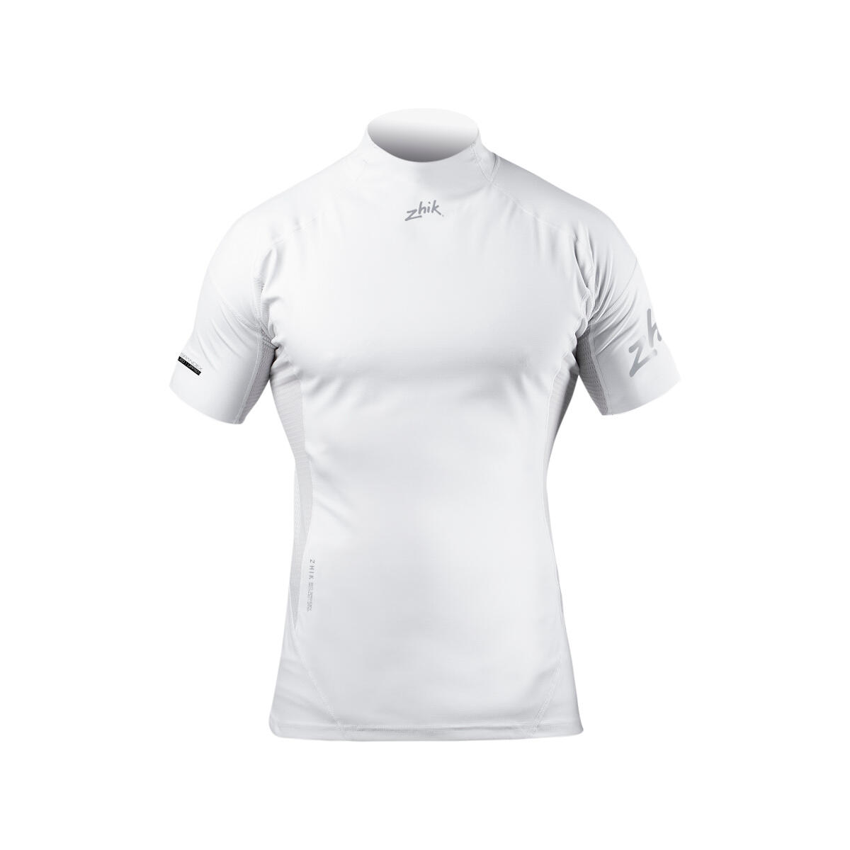 Męski top z krótkim rękawem Eco Spandex, biały