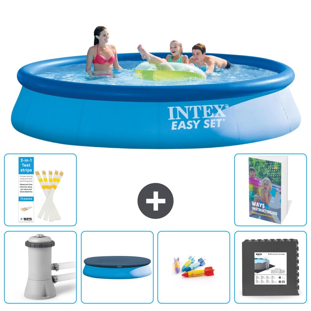 INTEX Basen Easy Set Okrągły - 396x84 cm - 7-częściowy S317