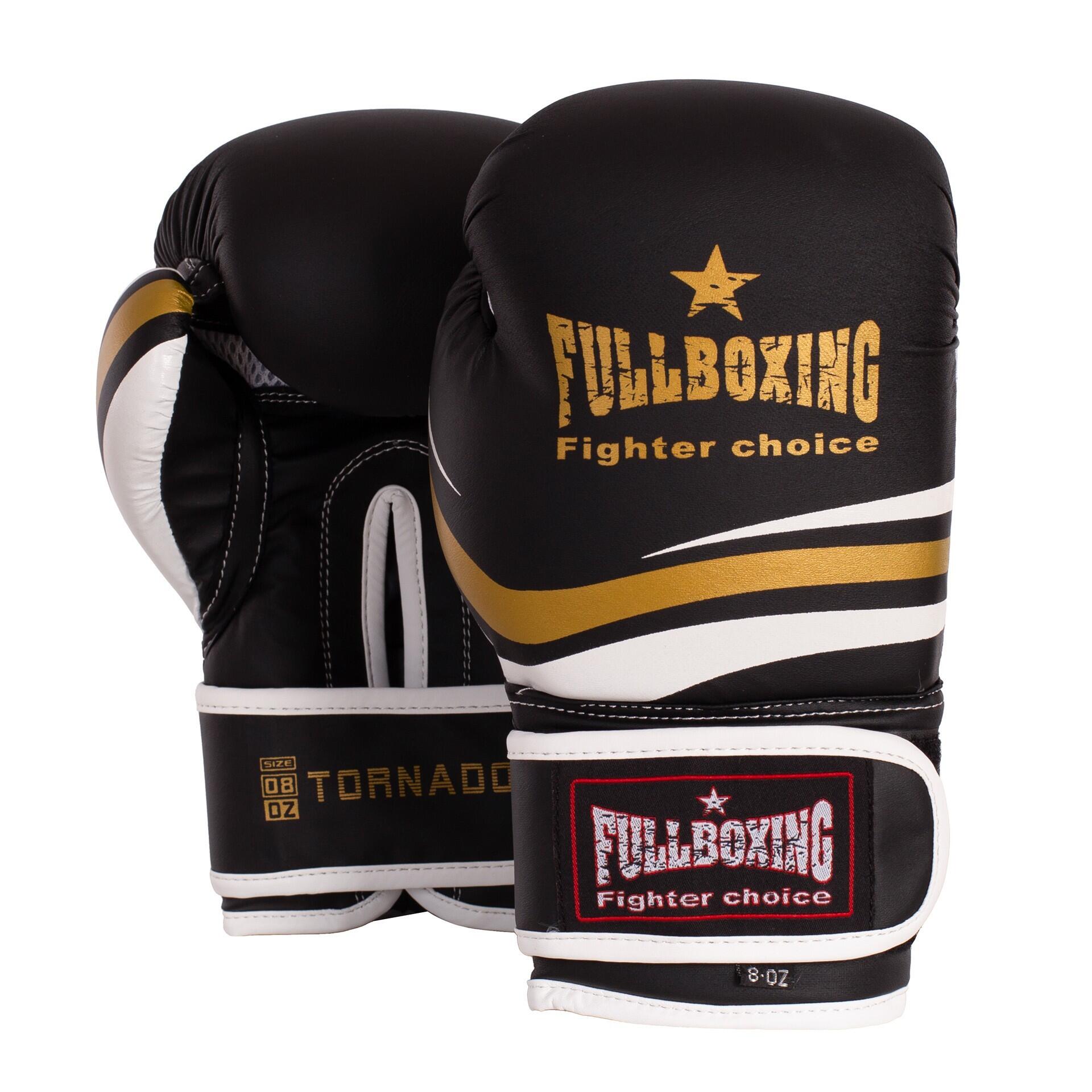 Rękawice bokserskie Fullboxing Tornado czarne-złote