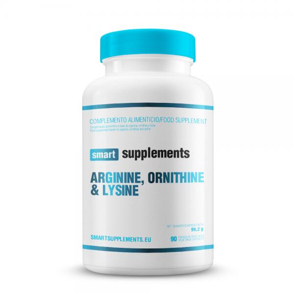Arginina, ornityna i lizyna – 90 kapsułek roślinnych Smart Supplements