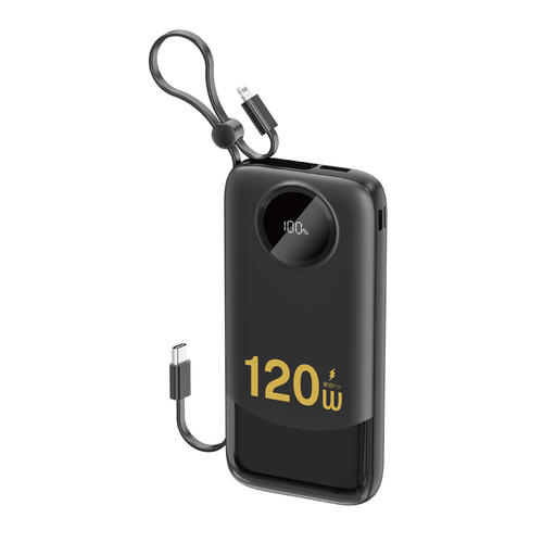 Dudao K13 10000 mAh Bateria zewnętrzna ze zintegrowanym kablem – czarna