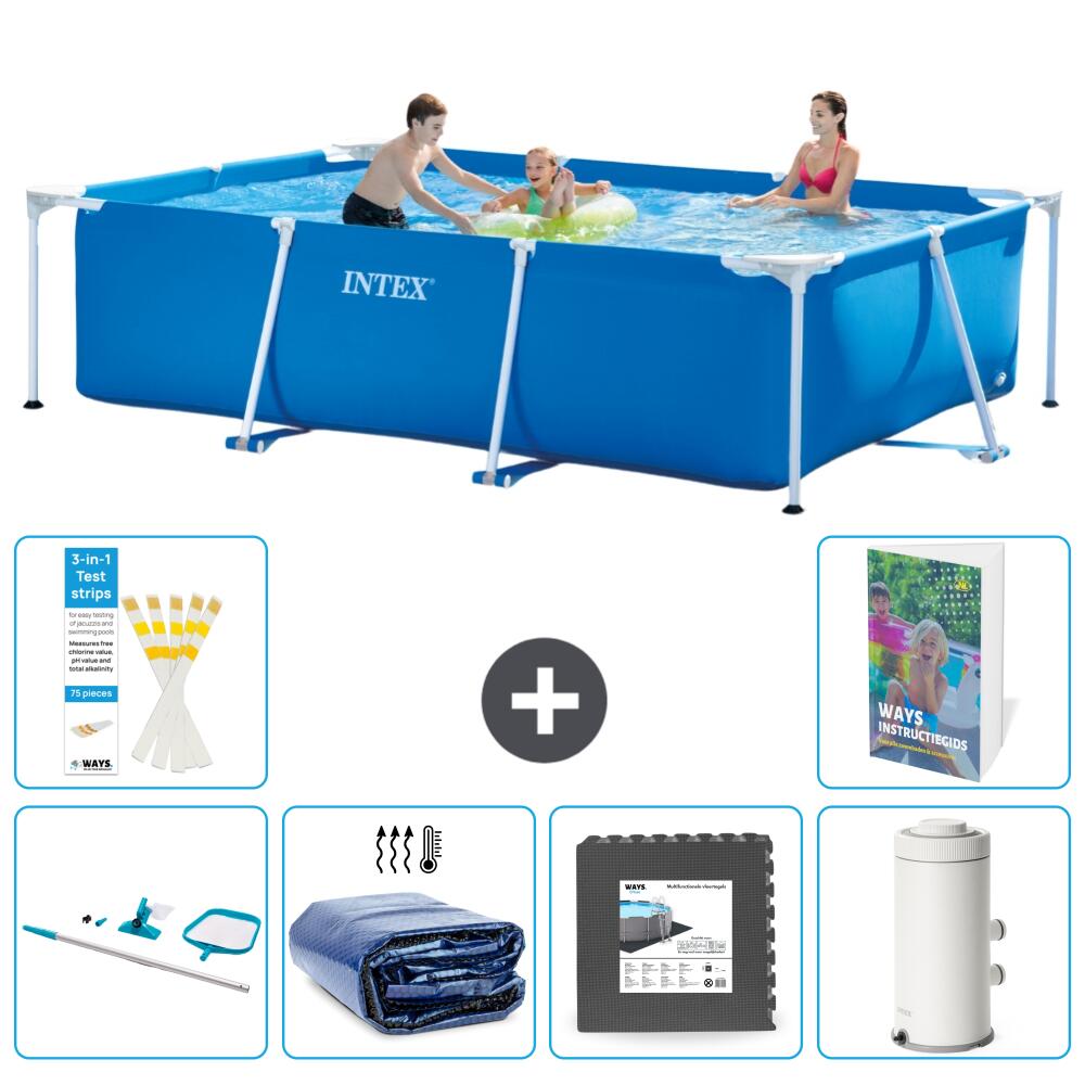 INTEX Basen ze stelażem Prostokątny - 300x200x75 cm - 7-częściowy S43