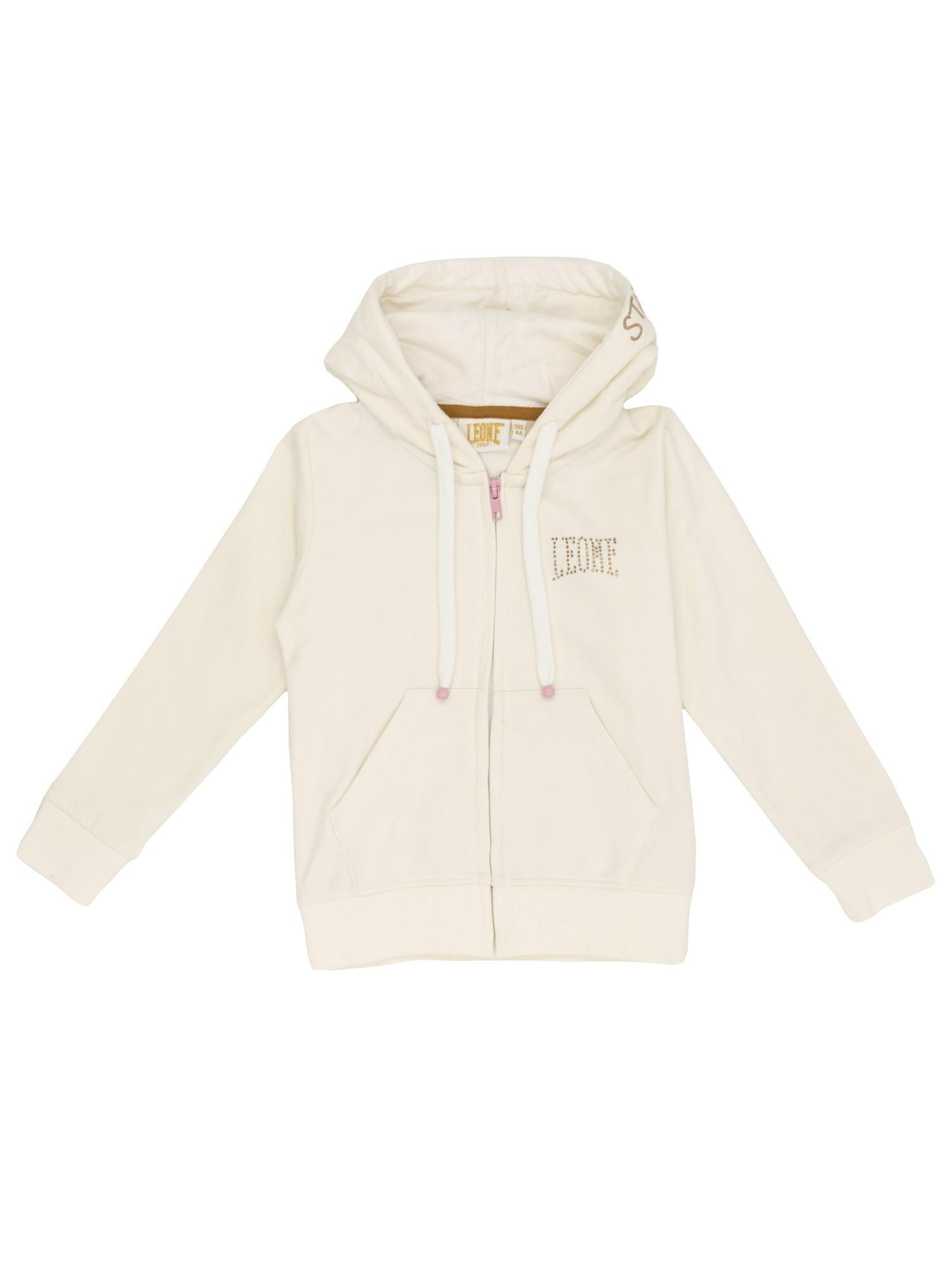 Bluza z kapturem Chic Girl dla dziewcząt z zamkiem błyskawicznym i motywem lwa