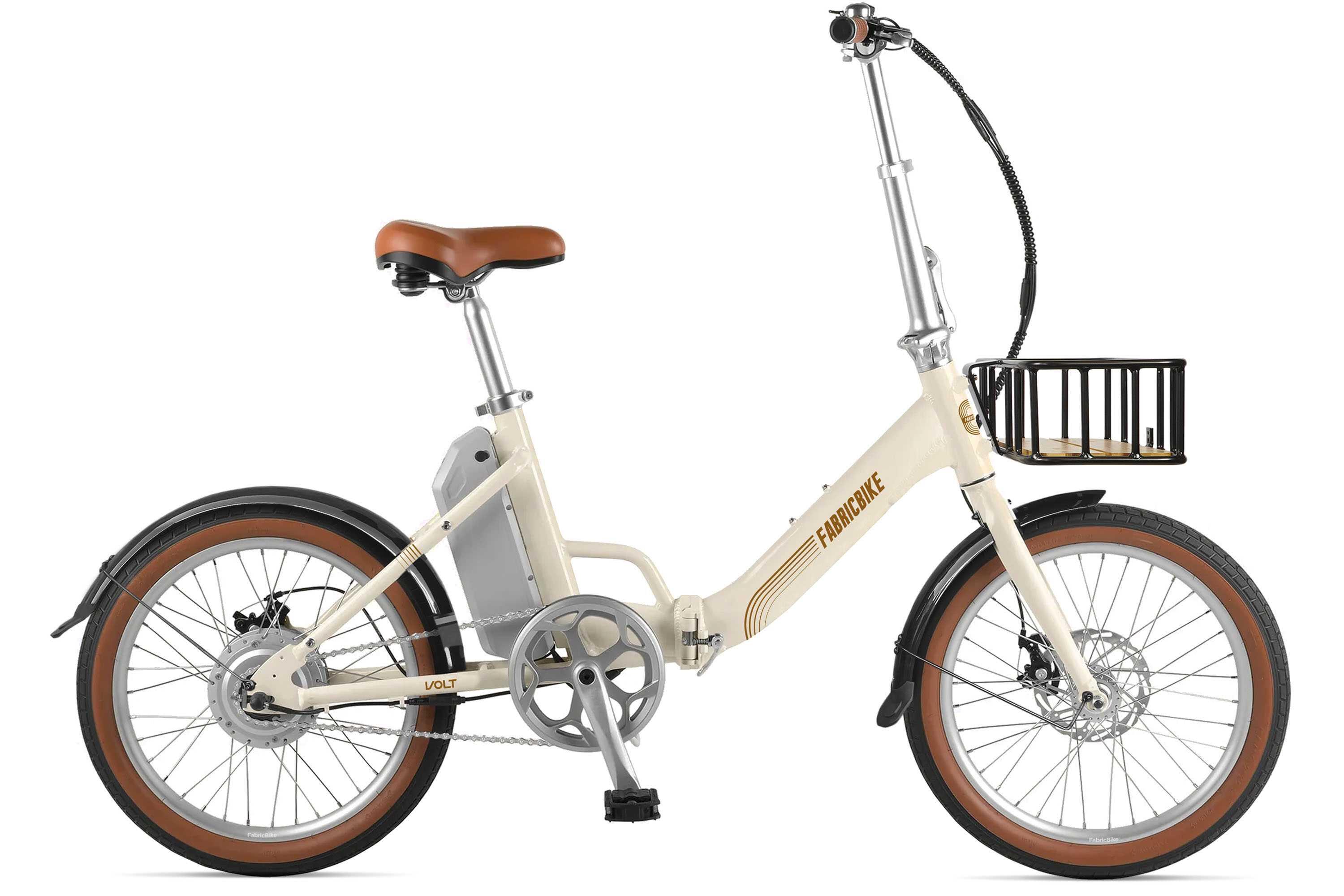 Fabricbike Volt - 20-calowy składany rower elektryczny, aluminiowy. Beige Plus