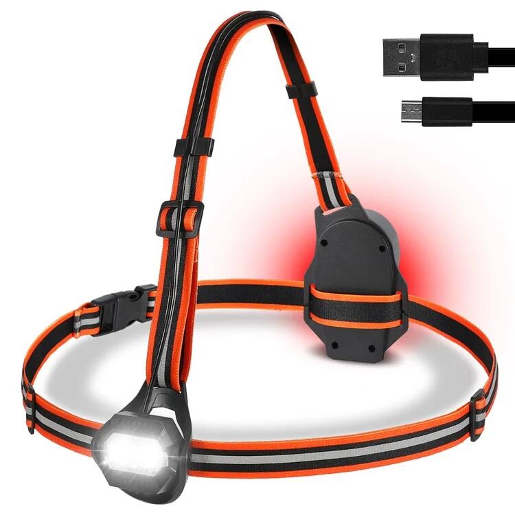 Szelki z diodami LED bezpieczeństwa WEST BIKING Wodoodporne IPX4