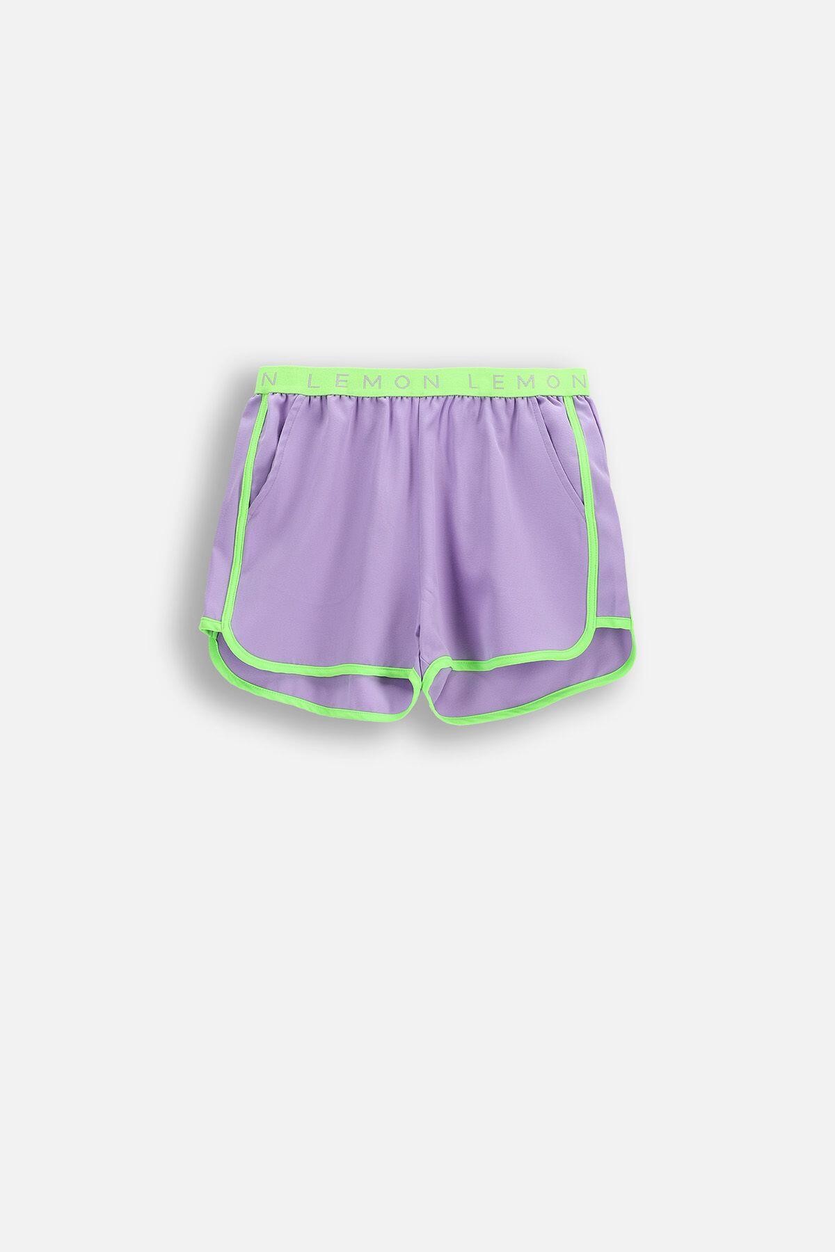 Spodenki sportowe dziecięce Lemon Explore WL6 krótkie fioletowe