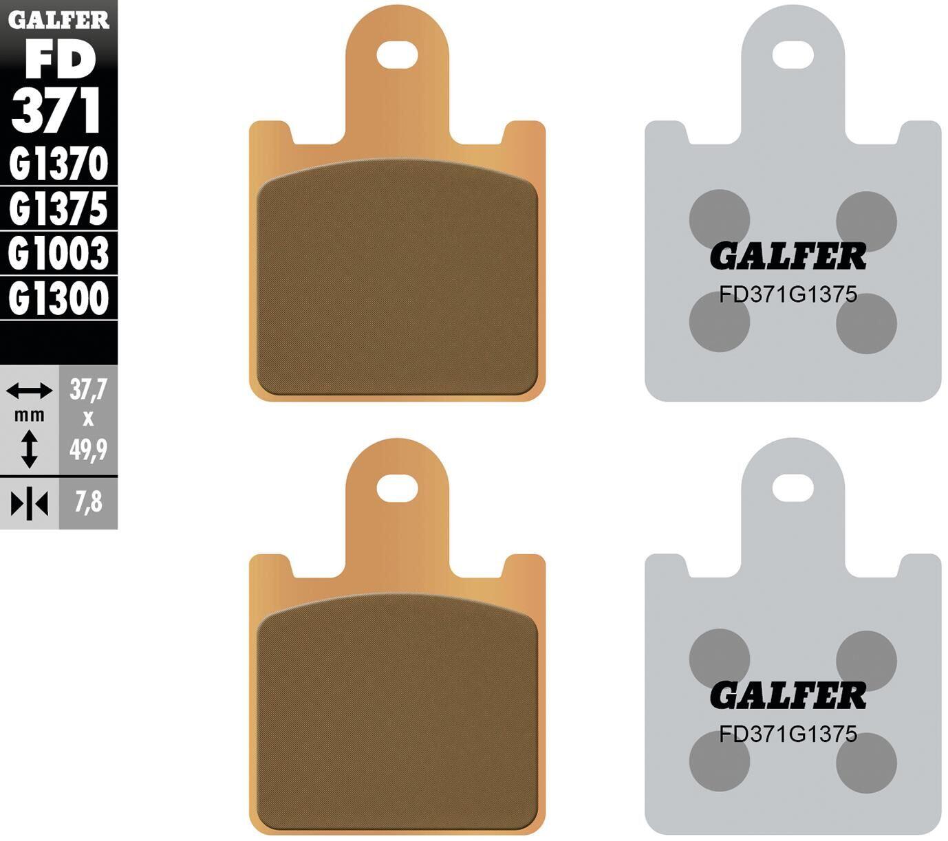 GALFER FD371 klocki hamulcowe synterowane ECE R90