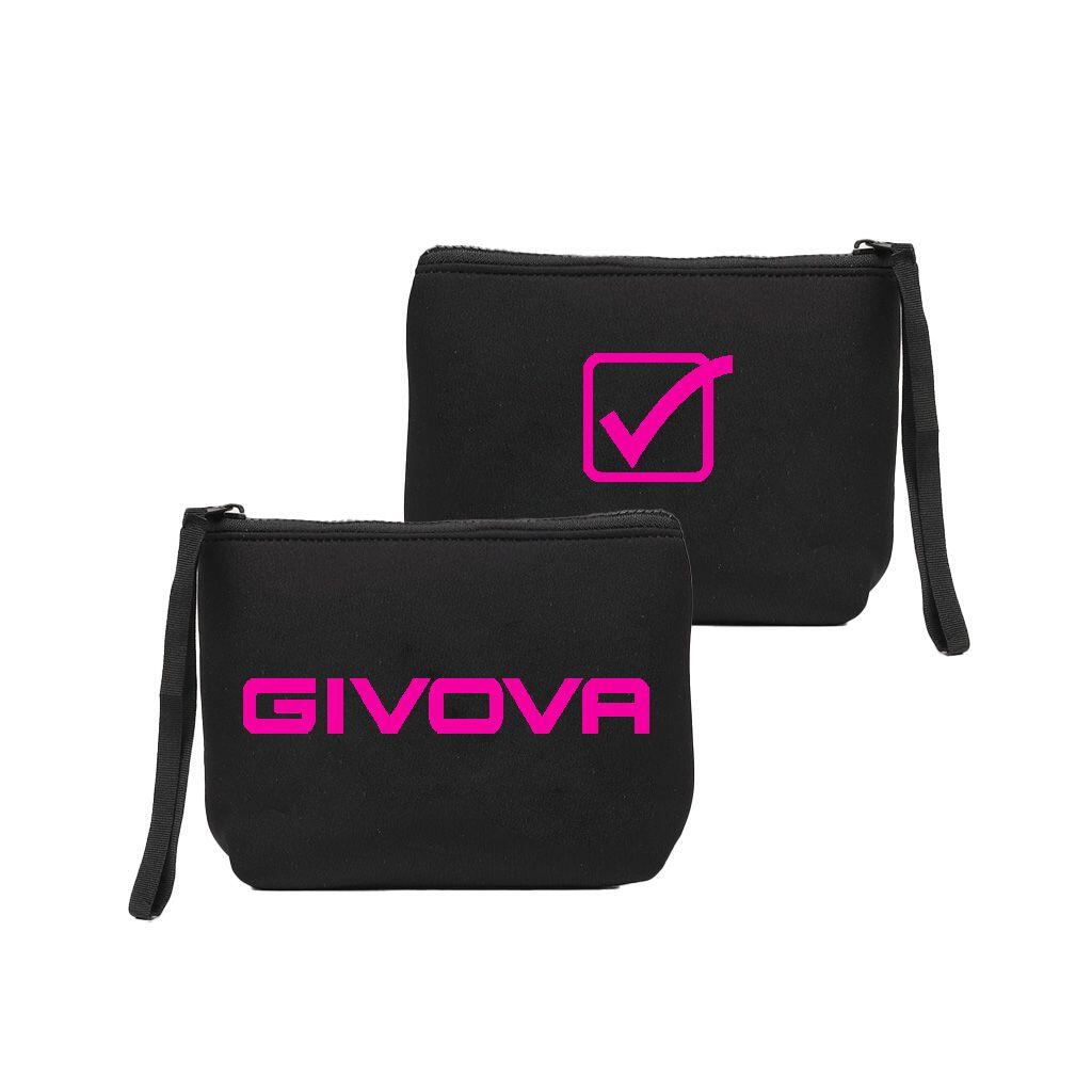Pochette neoprenowa Givova czarno-fuksjowa