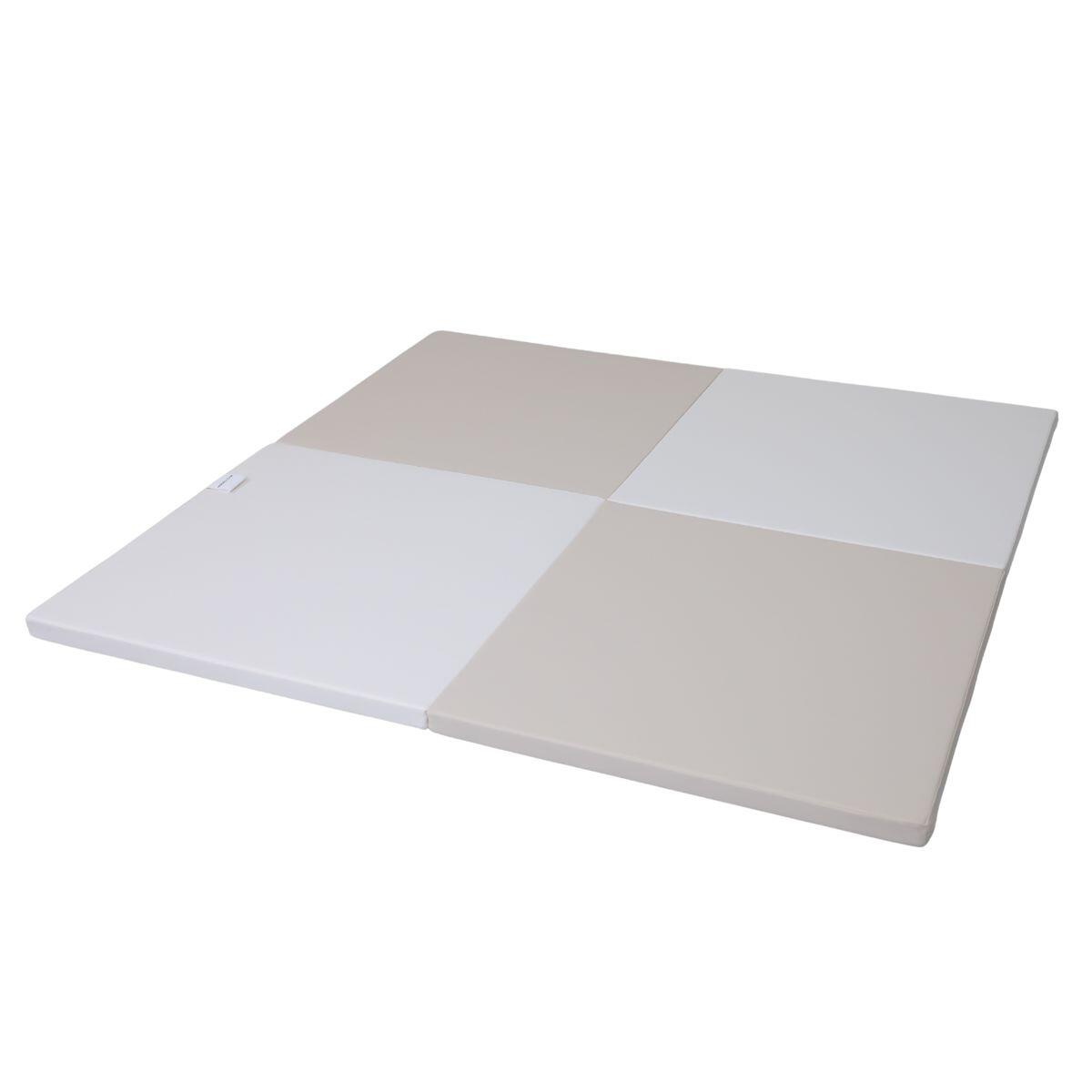 Dziecięca Materac Czteroczęściowy 150x150x4 cm Satellite Biało-Beżowy