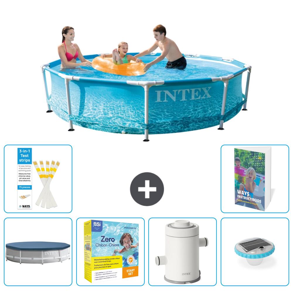 INTEX Basen ze stelażem Okrągły - 305x76 cm - 7-częściowy S32