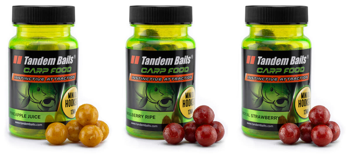 Mini kulki haczykowe Carp Food Oil Hookers 12mm/50g Mix owocowy – 3 sztuki