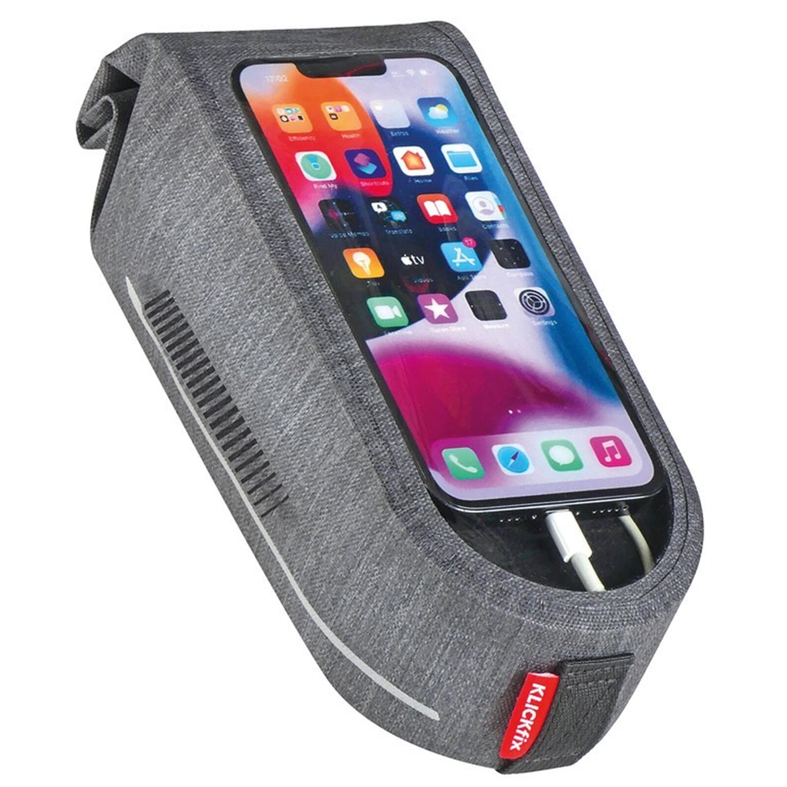 Wodoodporna torba na ramę z kieszonką na smartfon Klickfix