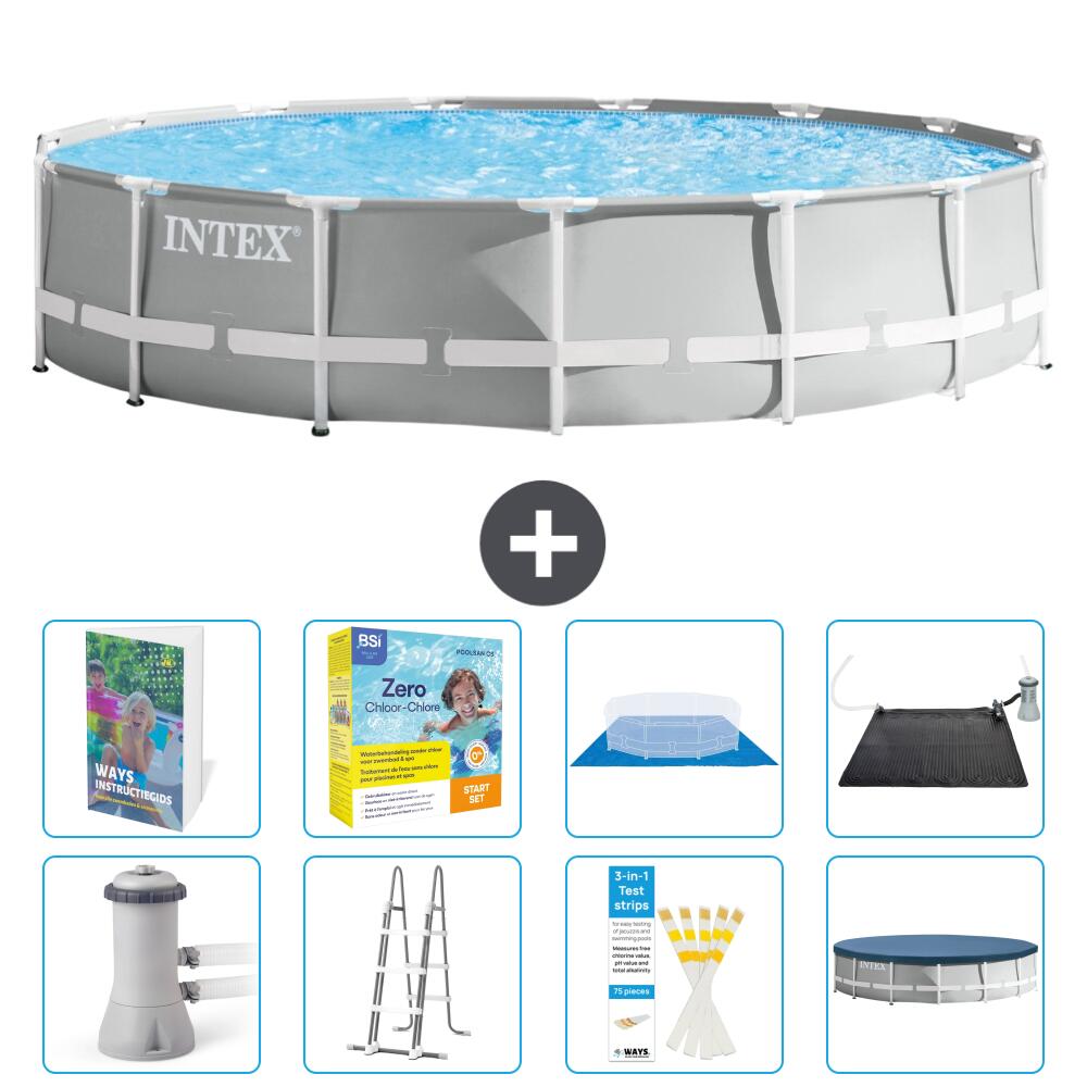 INTEX Basen Prism Frame Okrągły - 457x107 cm - 9-częściowy S582