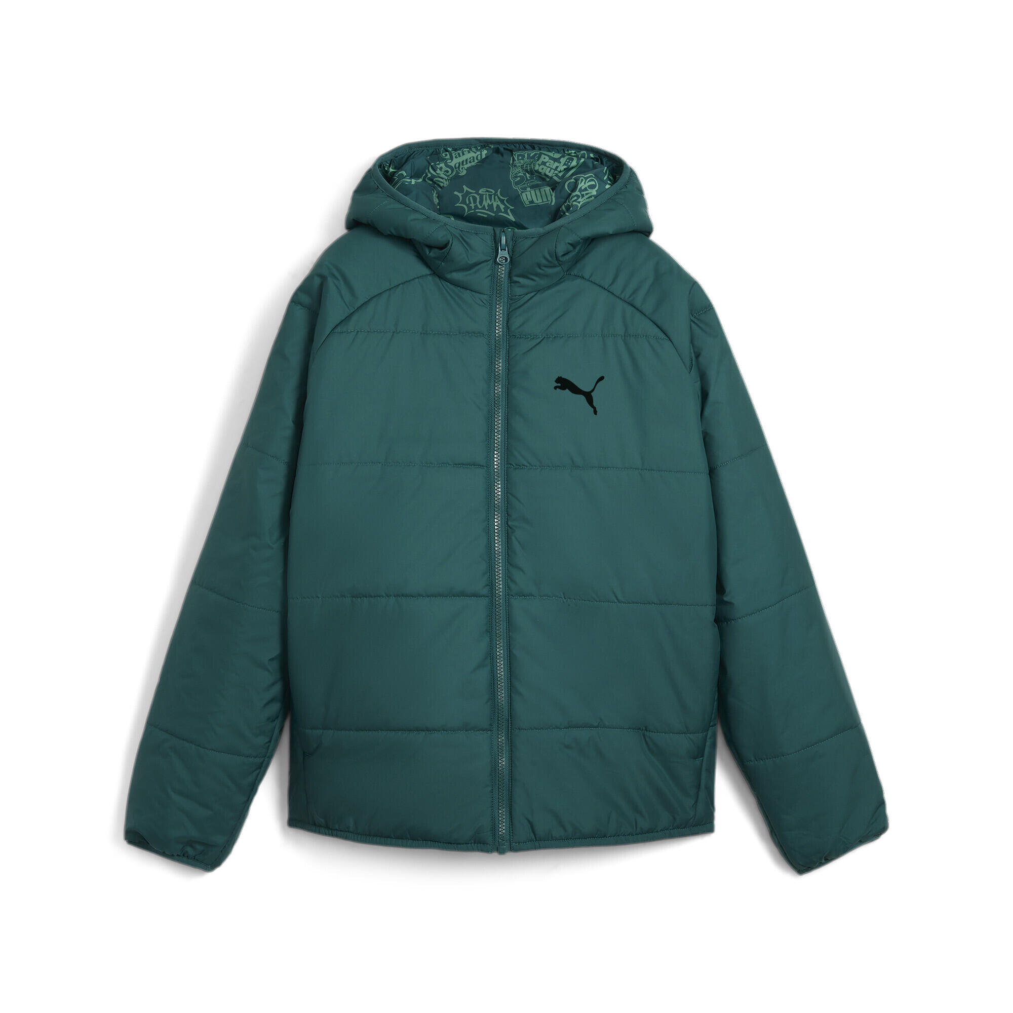 Młodzieżowa dwustronna kurtka ocieplana PUMA Cold Green
