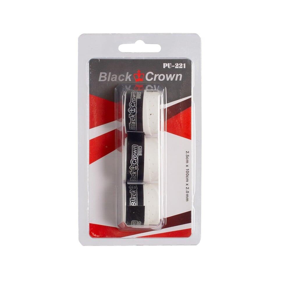 Blister 3 Perforated Black Crown Overgrips Blanco ÚNICA