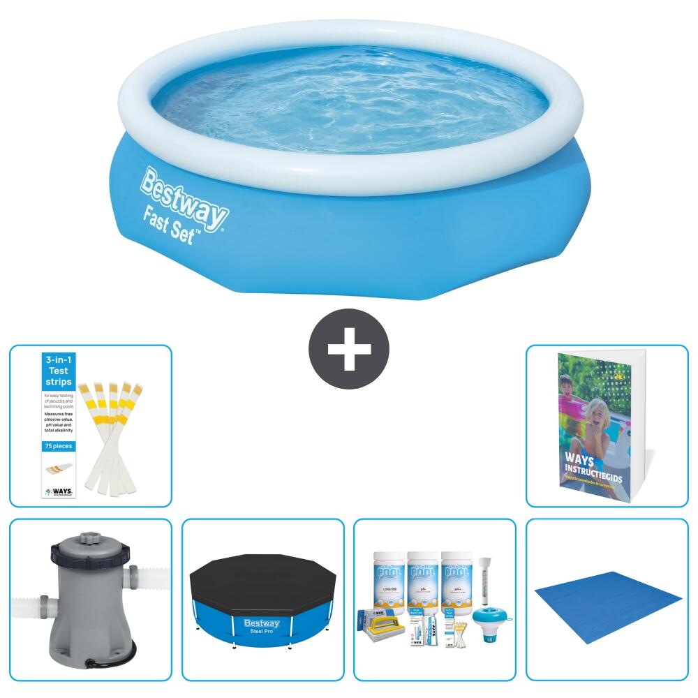 BESTWAY Basen Fast Set Okrągły - 305x76 cm - 7-częściowy S251